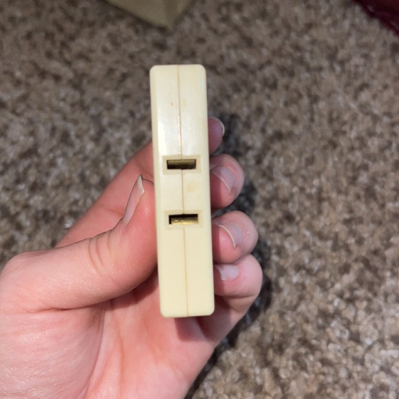 Vintage GE FLAT 3-Outlet Adapter 15A 125V 4E Straight Prongs - Picture 4 of 6